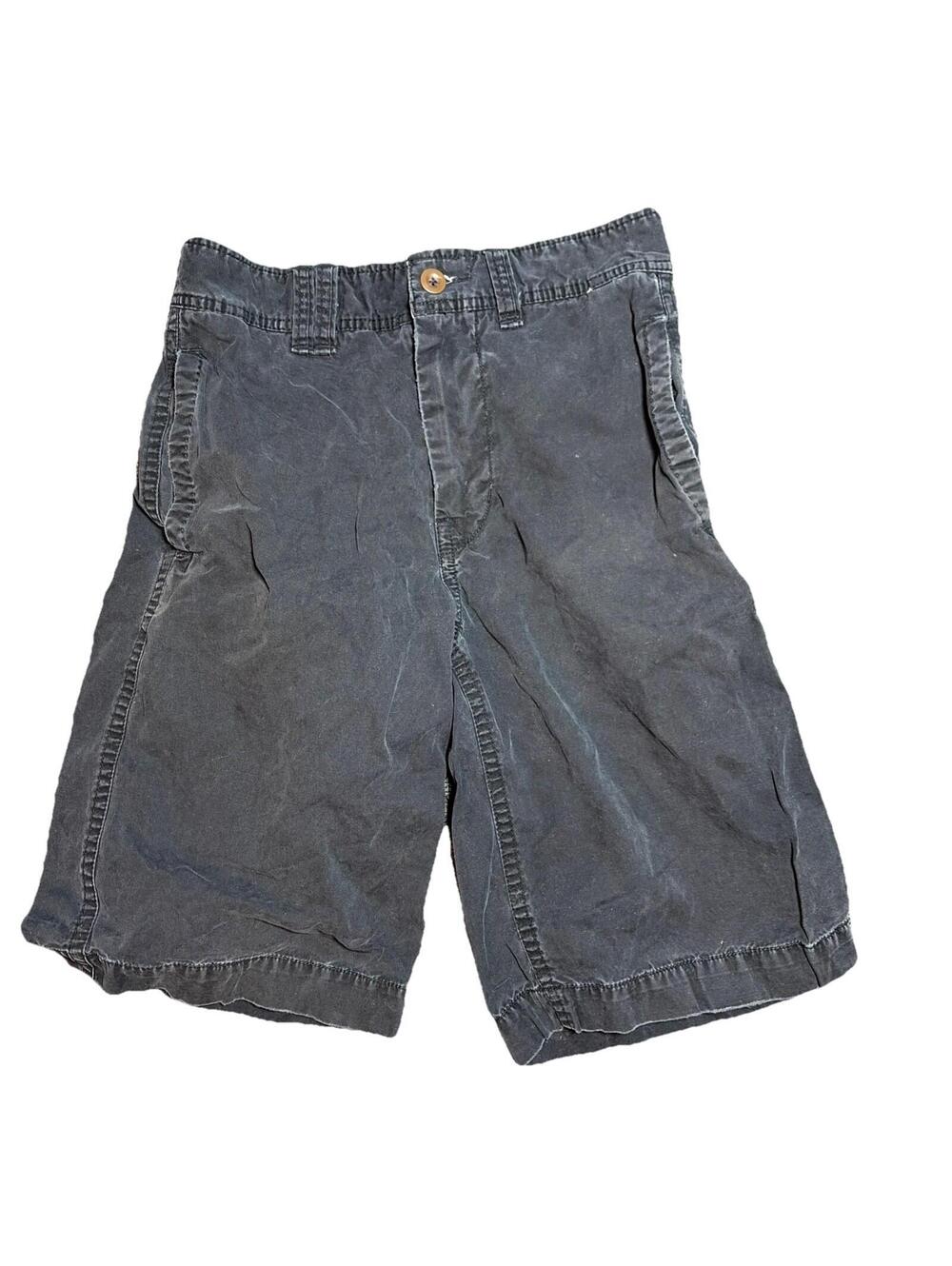 American Eagle Classic Longer Length Cargo Shorts Men 28 Black Active Flex Y2K